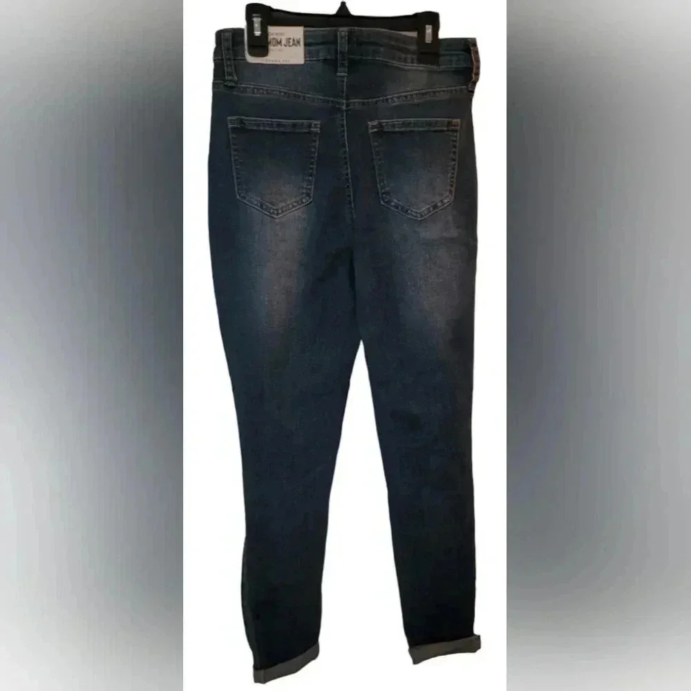 NWT GEMMA Rae Junior's Slim Mom Blue Jeans Size 1 - Picture 2 of 4